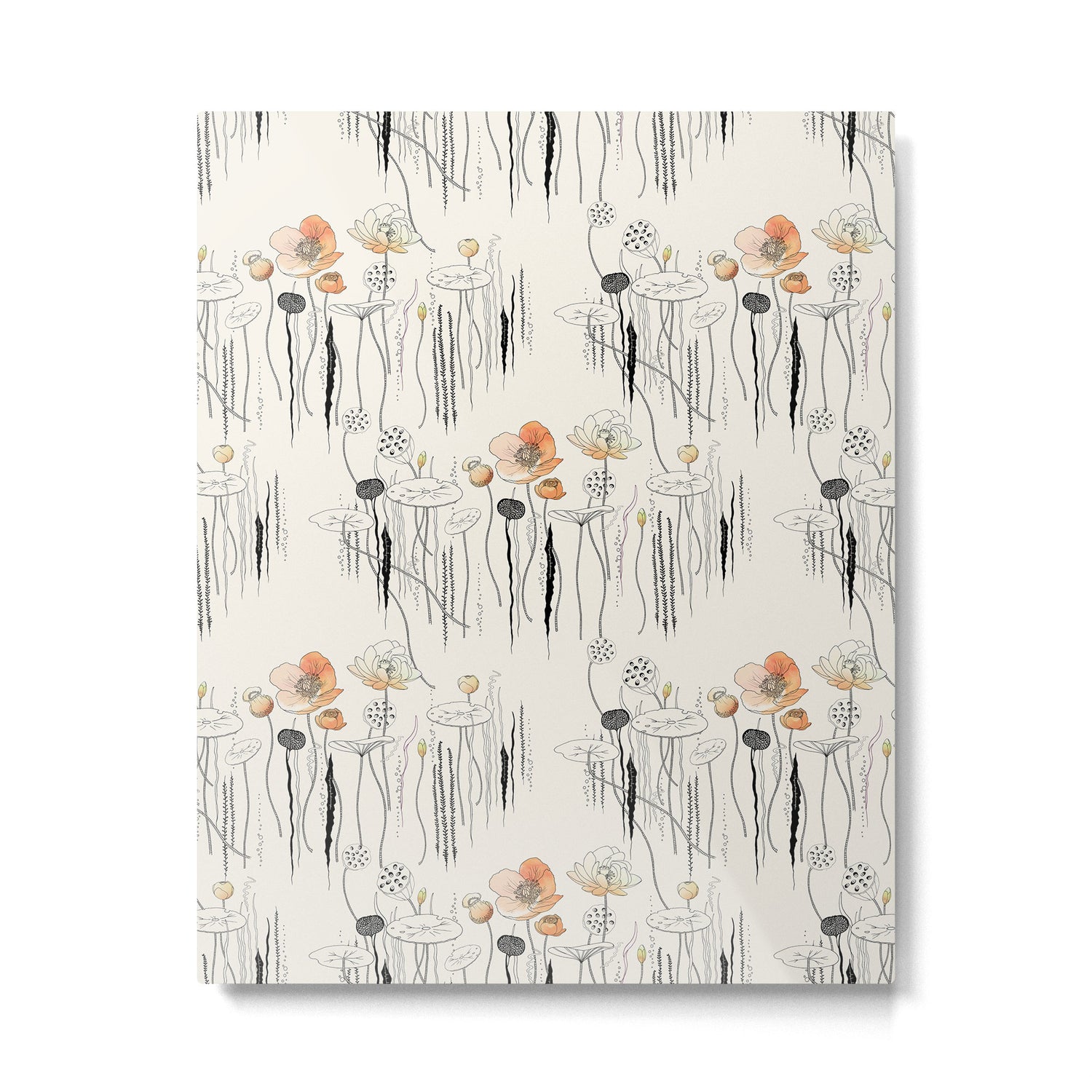Coral Watercress Pond Metal Print Gallery Image 6