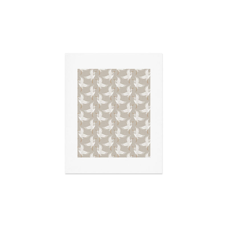 Cranes Neutral Art Print Gallery Image 1