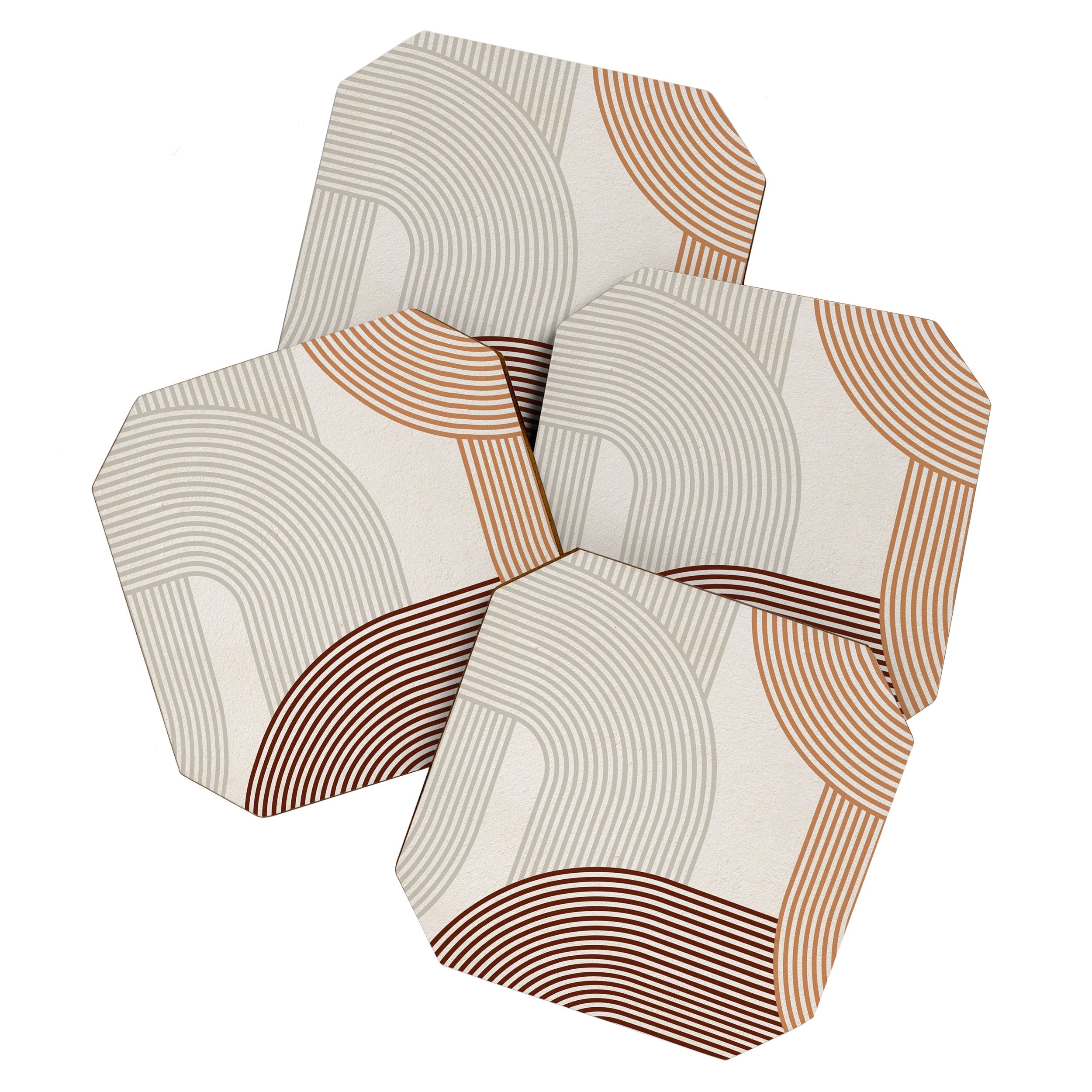 Mid Century Line Art I Coaster Gallery Image 1