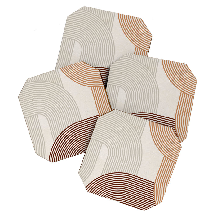 Mid Century Line Art I Coaster Gallery Image 1