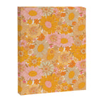 Retro Florals 70s Cream Canvas Print Gallery Image 8