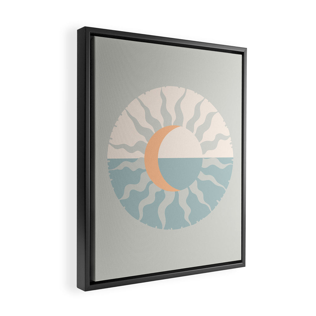 Seafoam Sunset Framed Canvas Print Gallery Image 2