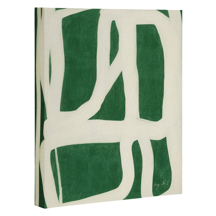 Green White Movement  Canvas Print Gallery Image 1