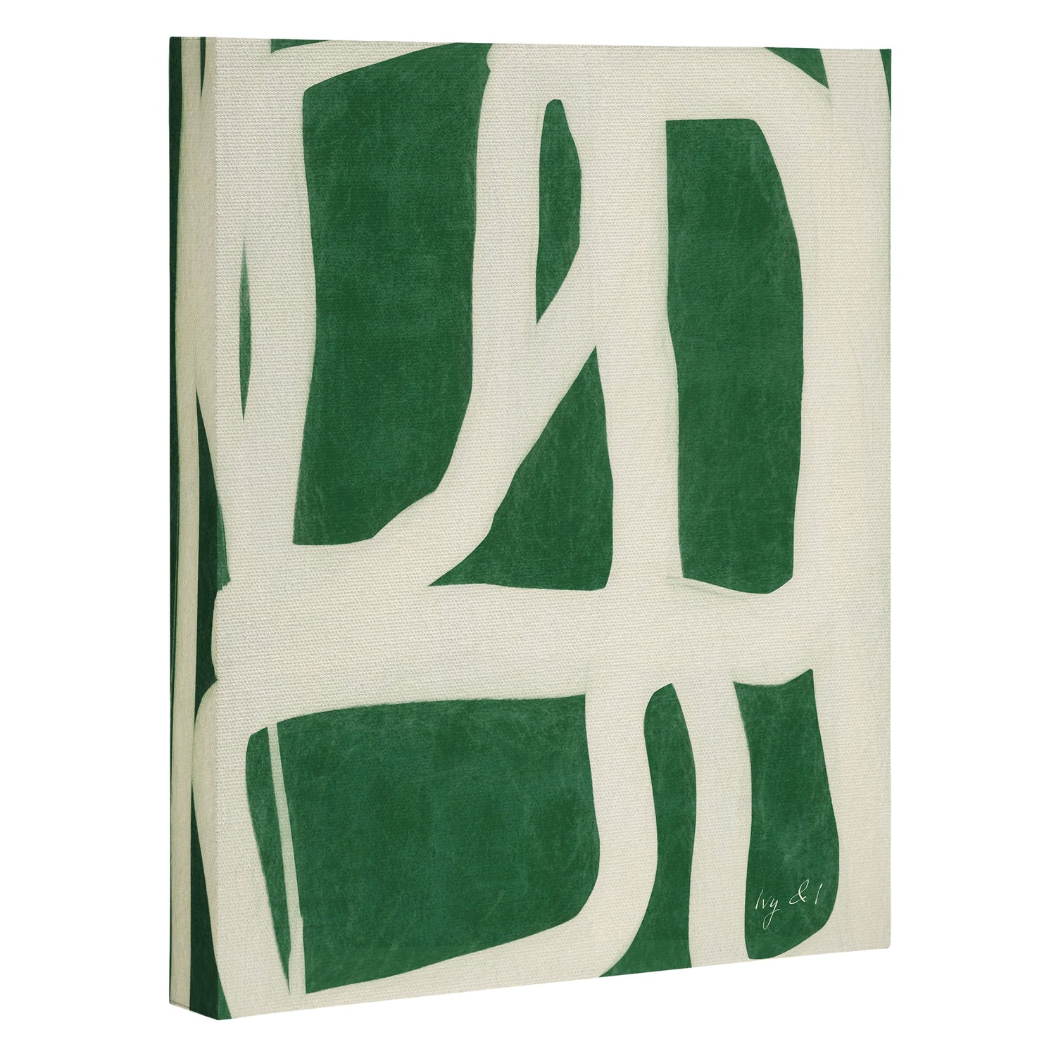 Green White Movement  Canvas Print Gallery Image 3