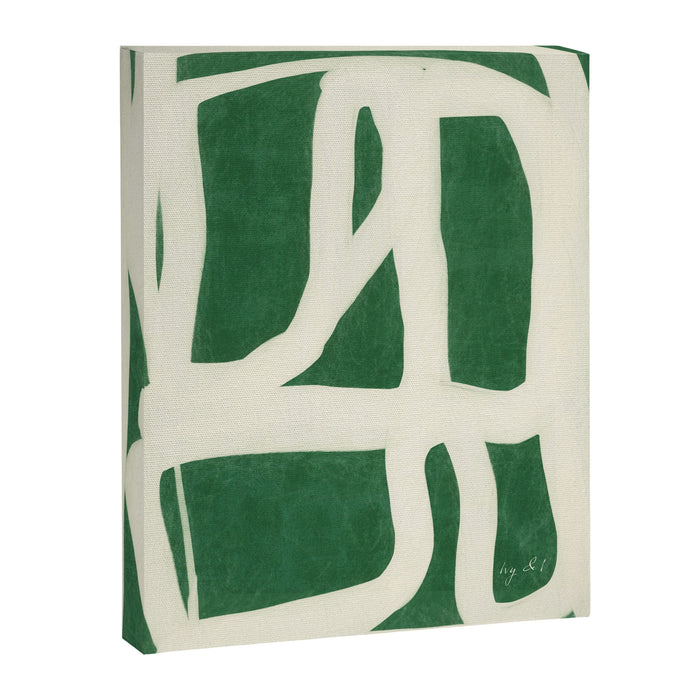 Green White Movement  Canvas Print Gallery Image 1