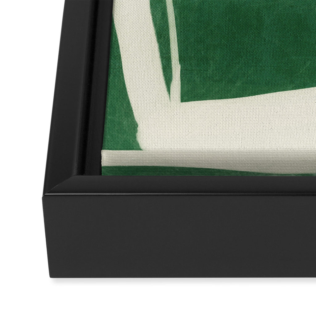 Green White Movement  Framed Canvas Print Gallery Image 3