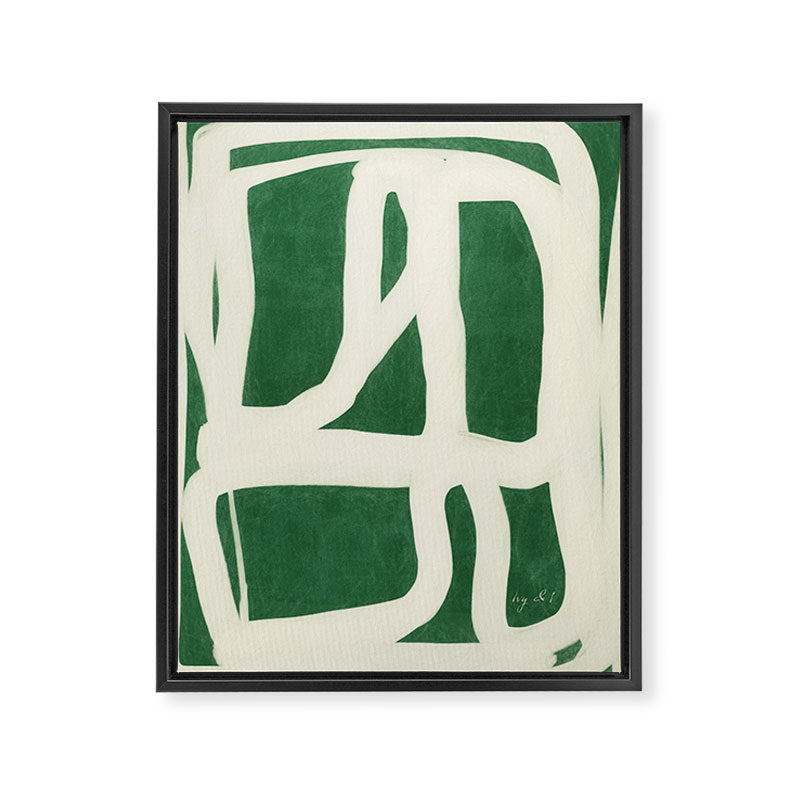 Green White Movement  Framed Canvas Print Gallery Image 6