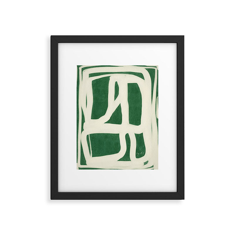 Green White Movement  Framed Art Print Gallery Image 5