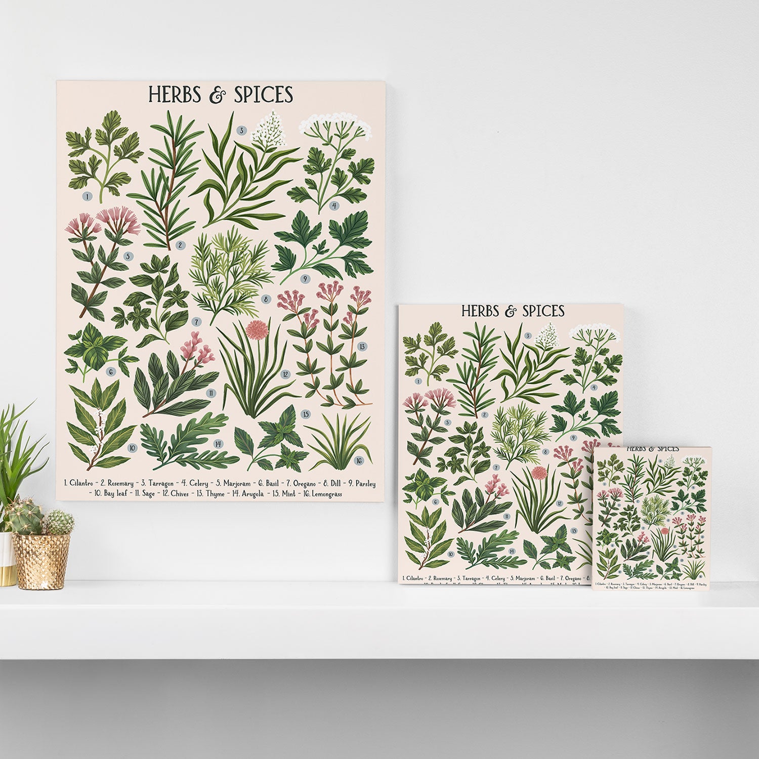 Herbs & Spices - beige Canvas Print Gallery Image 3