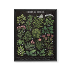 Herbs & Spices - dark Framed Canvas Print Gallery Image 6