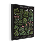 Herbs & Spices - dark Framed Canvas Print Gallery Image 2