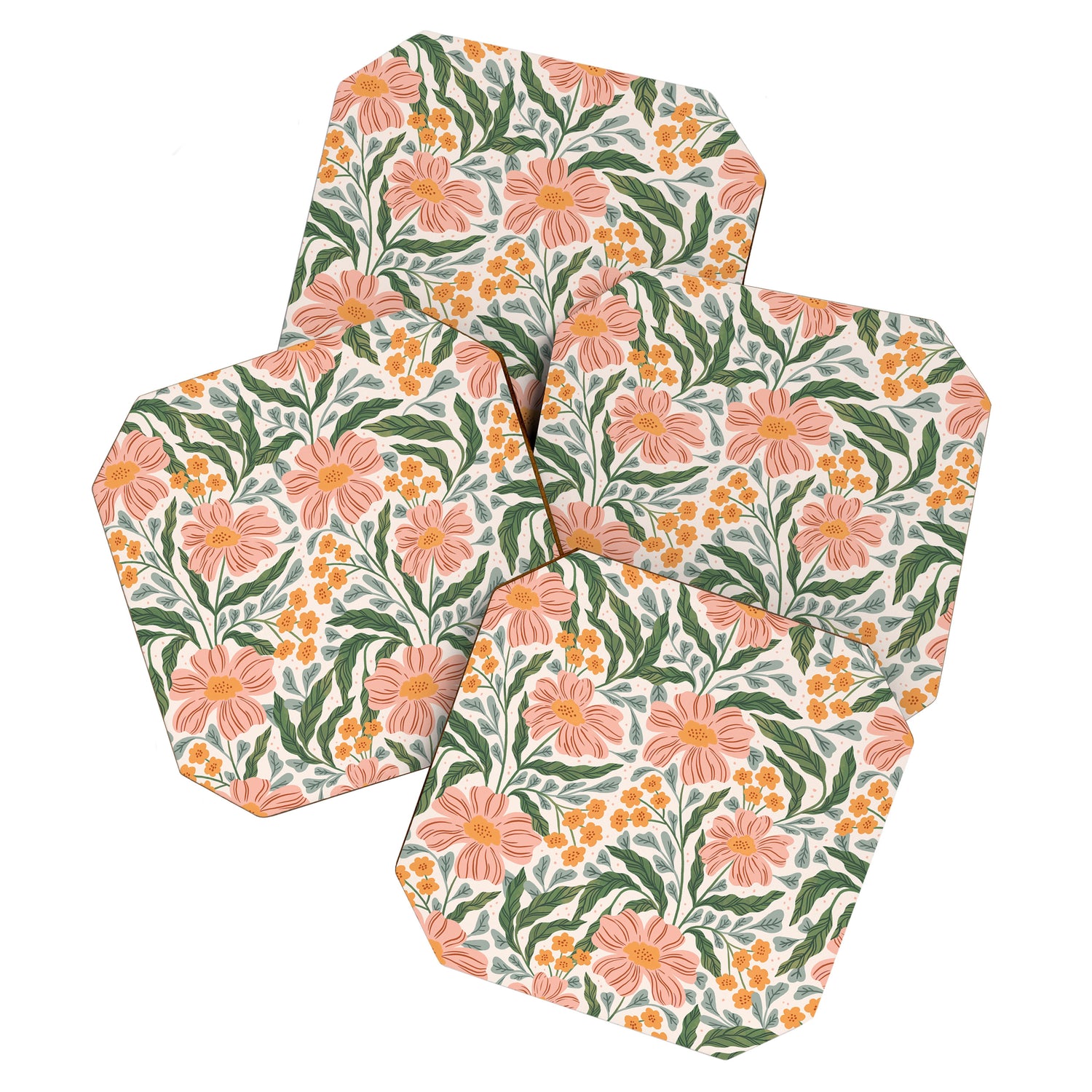 Mila I - boho nature inspired illustration Coaster Gallery Image 1