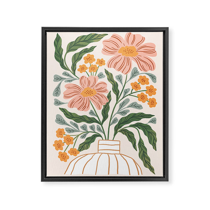 Mila I - boho nature inspired illustration Framed Canvas Print Gallery Image 1