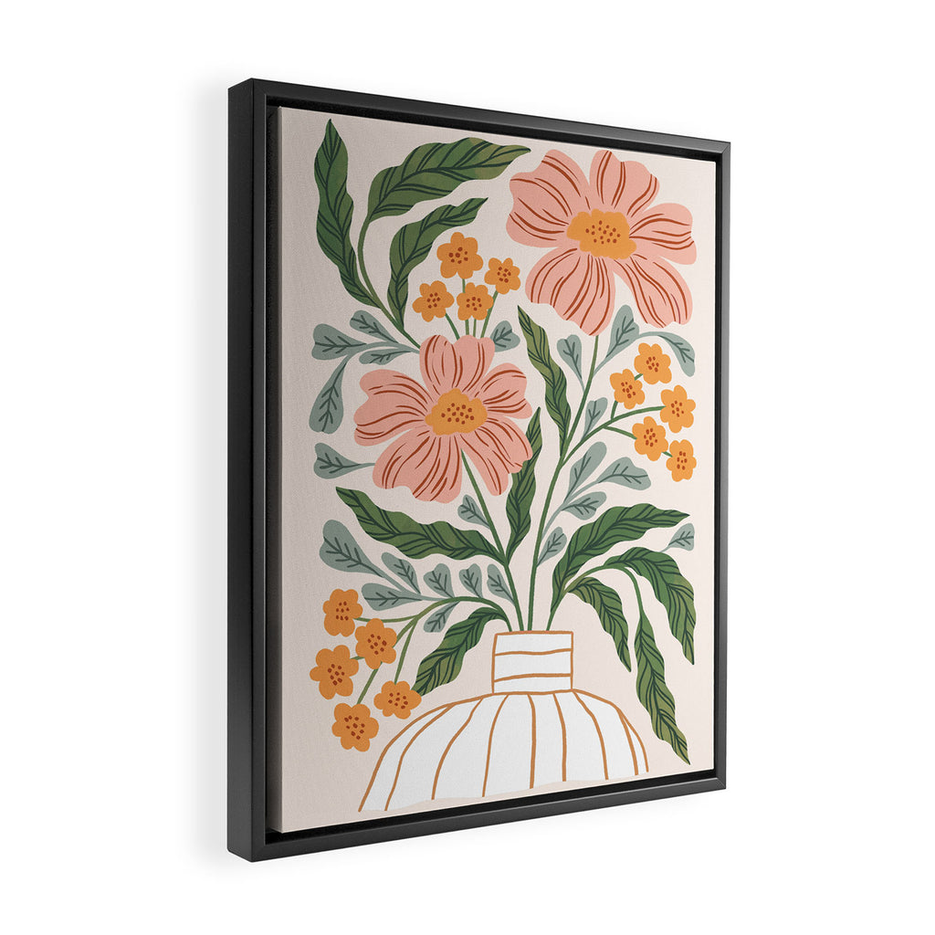 Mila I - boho nature inspired illustration Framed Canvas Print Gallery Image 2
