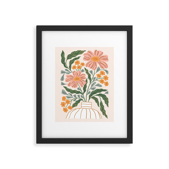 Mila I - boho nature inspired illustration Framed Art Print Gallery Image 1