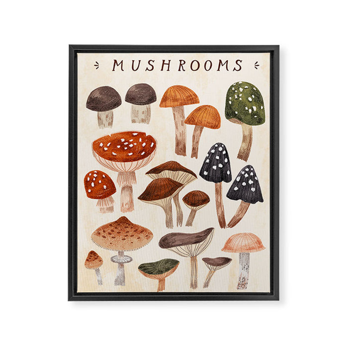Mushrooms Framed Canvas Print Gallery Image 1