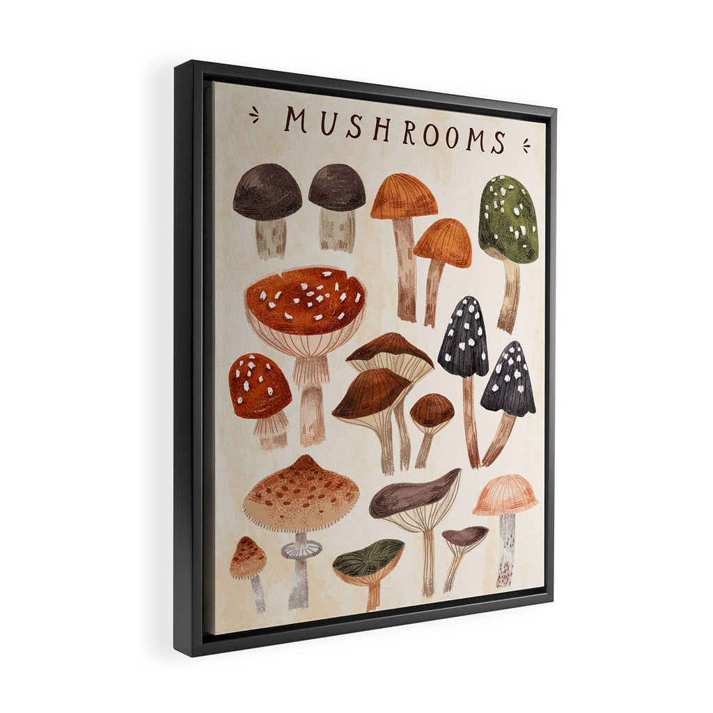 Mushrooms Framed Canvas Print Gallery Image 2