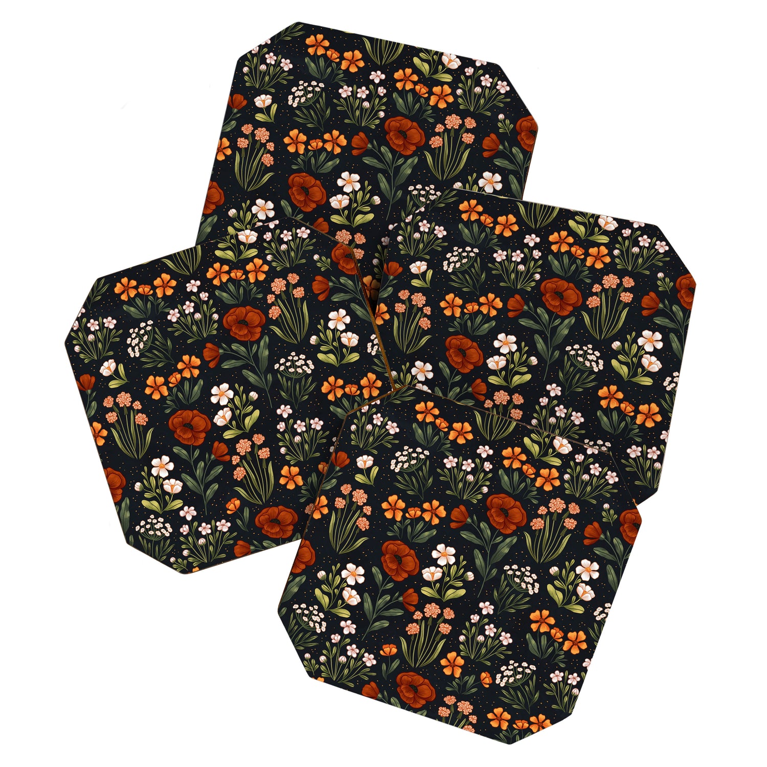 Wild Flowers ~ vol1.  vintage inspired botanical Coaster Gallery Image 1