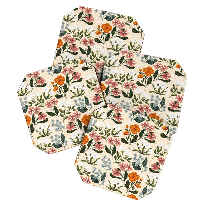 Wild Flowers ~ vol2.  vintage inspired botanical Coaster Gallery Image 1