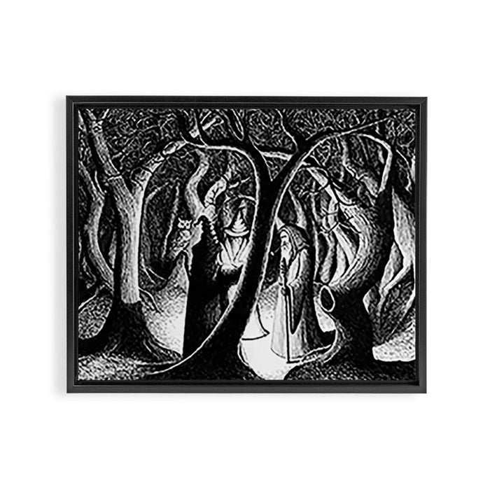 Wizards in the Woods Framed Canvas Print Gallery Image 1