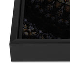Digital mandala in dark brown tones Framed Canvas Print Gallery Image 3