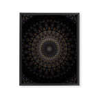 Digital mandala in dark brown tones Framed Canvas Print Gallery Image 6
