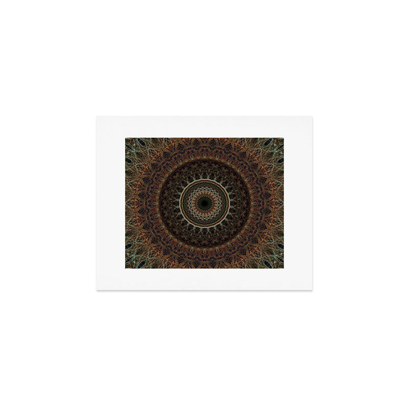 Mandala in brown tones Art Print Gallery Image 1