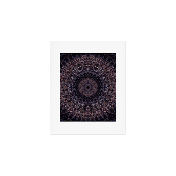 Mandala in cherry and plum tones Art Print Gallery Image 1