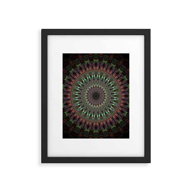 Purple and green mandala Framed Art Print Gallery Image 5