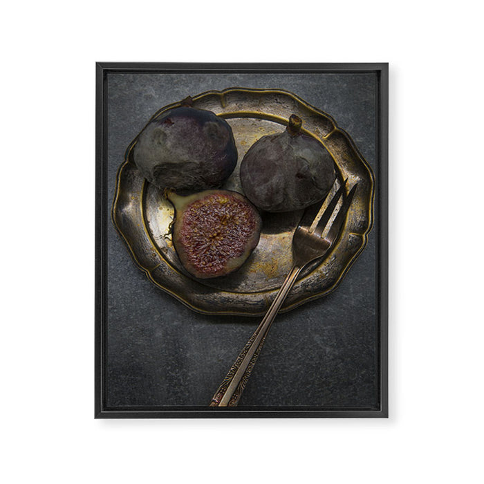 Still life with rotten figs Framed Canvas Print Gallery Image 1