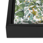 Gold And Green Botanical Eucalyptus Leaves Framed Canvas Print Gallery Image 3