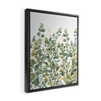 Gold And Green Botanical Eucalyptus Leaves Framed Canvas Print Gallery Image 2