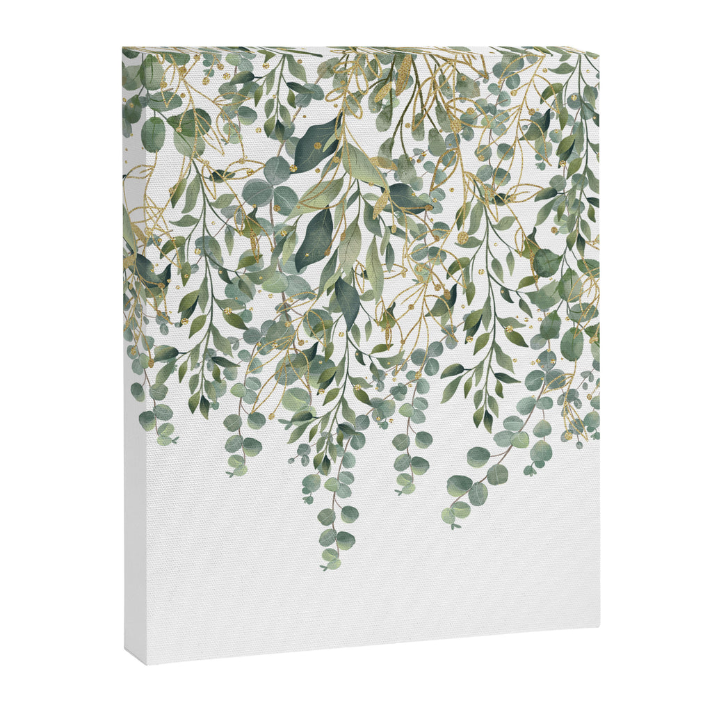Gold And Green Eucalyptus Leaves Canvas Print Gallery Image 8