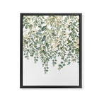 Gold And Green Eucalyptus Leaves Framed Canvas Print Gallery Image 8