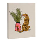Cheetah & Plant Canvas Print Gallery Image 8