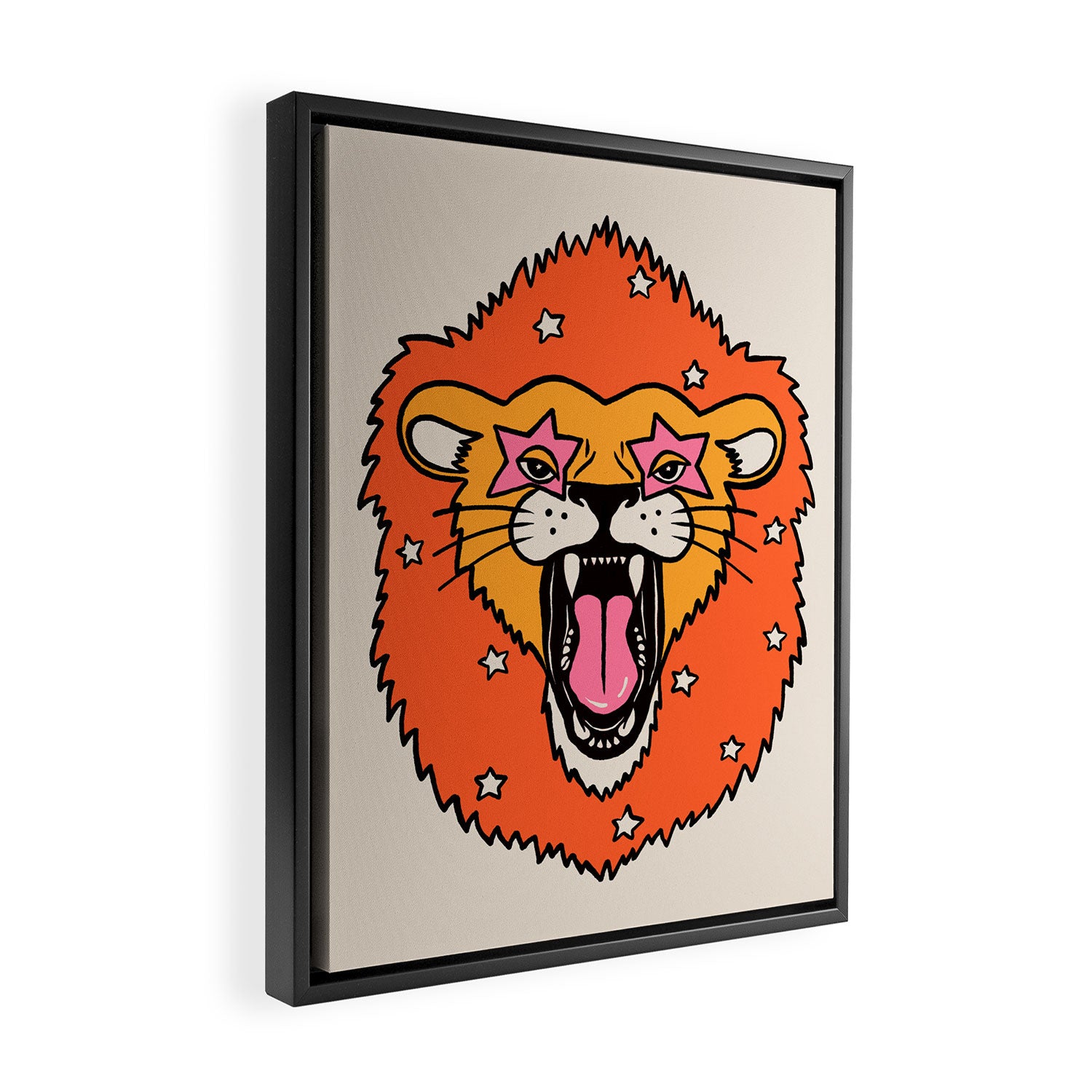 Lion Framed Canvas Print Gallery Image 2