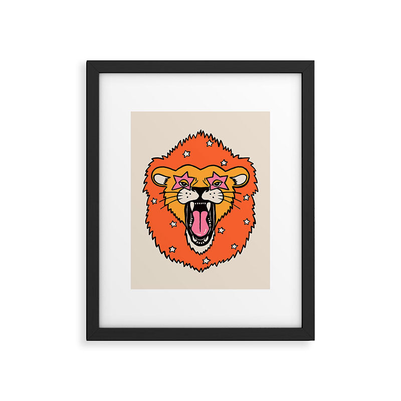 Lion Framed Art Print Gallery Image 4