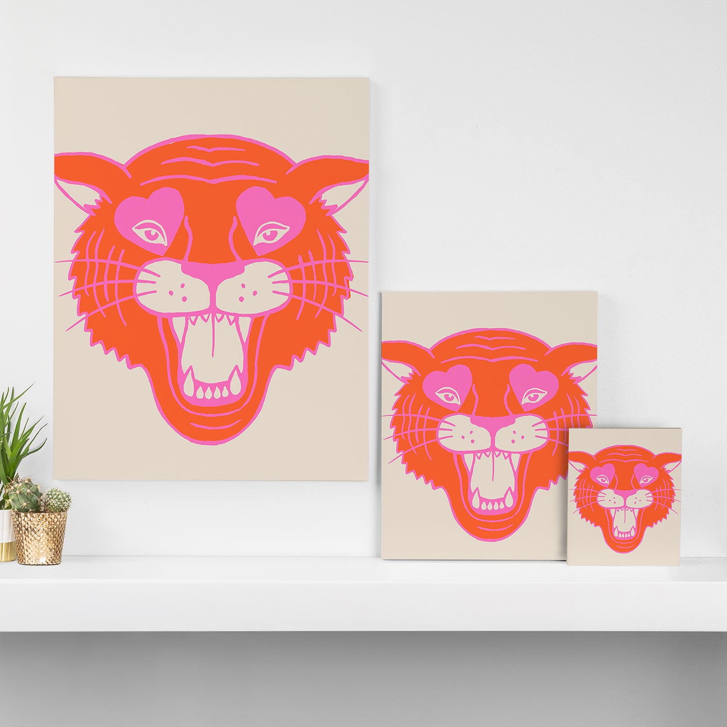 Neon Tiger Canvas Print Gallery Image 3
