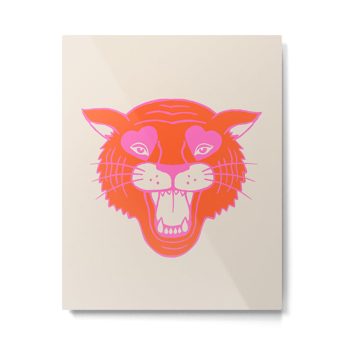 Neon Tiger Metal Print Gallery Image 1