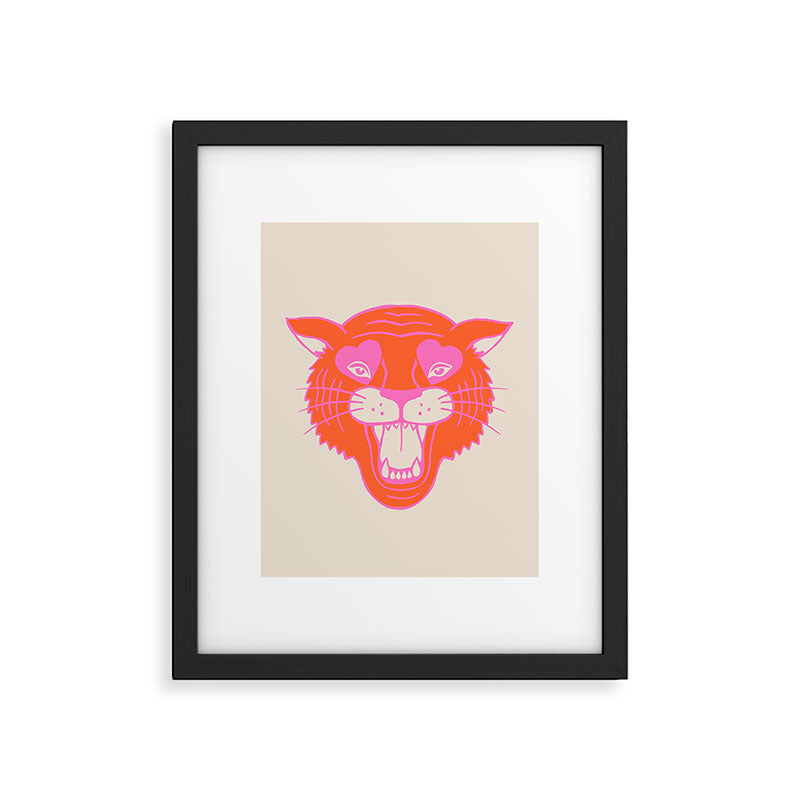 Neon Tiger Framed Art Print Gallery Image 6