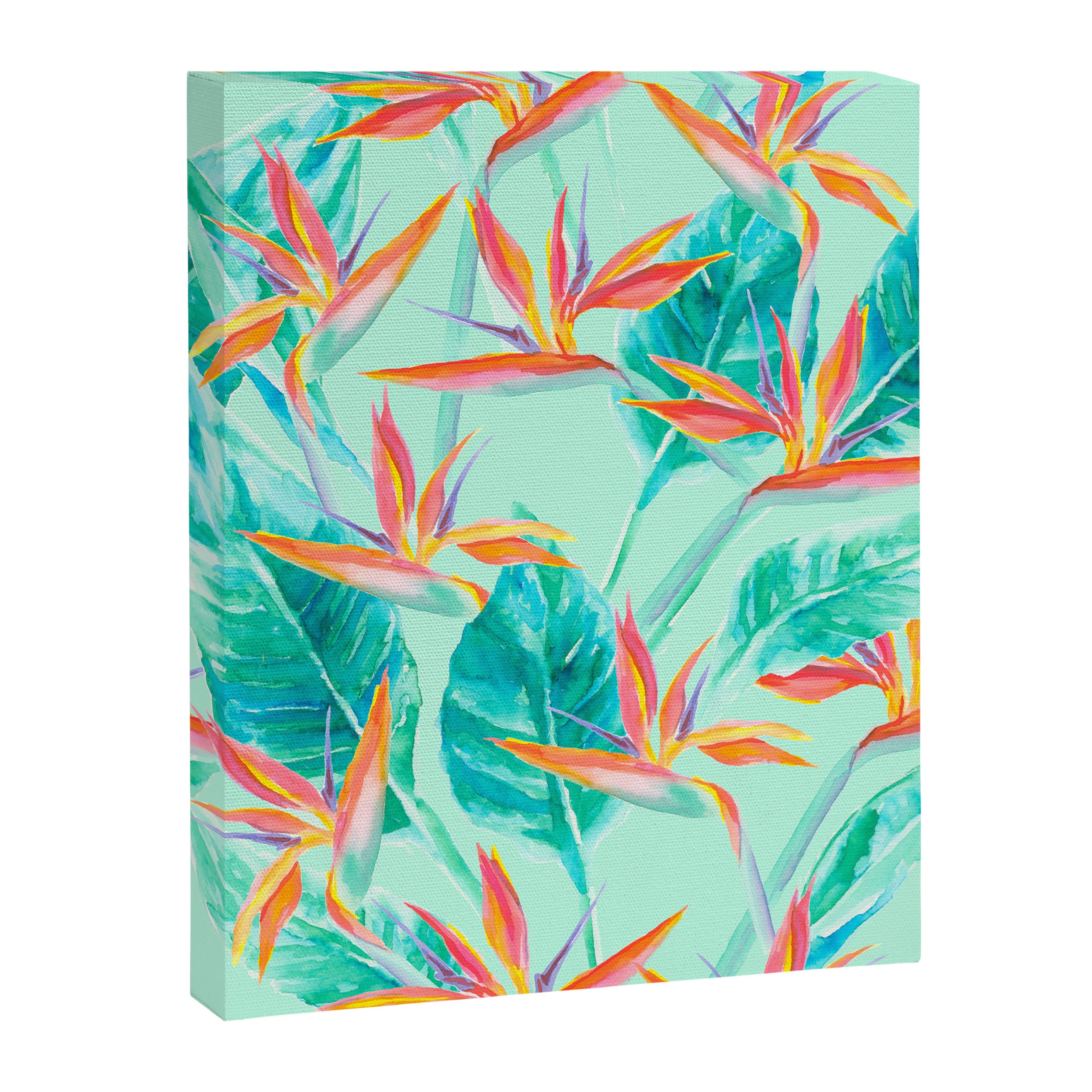 Birds Of Paradise Mint Canvas Print Gallery Image 6