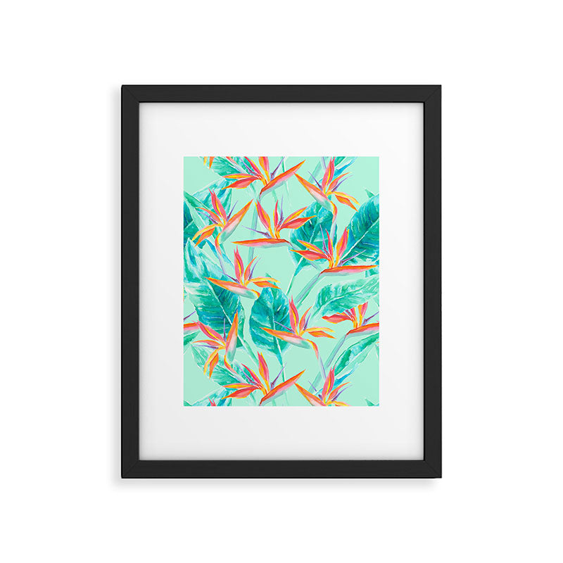 Birds Of Paradise Mint Framed Art Print Gallery Image 5