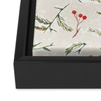 Christmas Pine and Berries Neutral Framed Canvas Print Gallery Image 3
