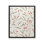 Christmas Pine and Berries Neutral Framed Canvas Print Gallery Image 8