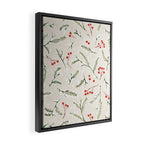 Christmas Pine and Berries Neutral Framed Canvas Print Gallery Image 2