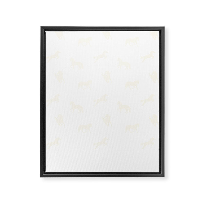 Horse Print (Navy Slate) Framed Canvas Print Gallery Image 8