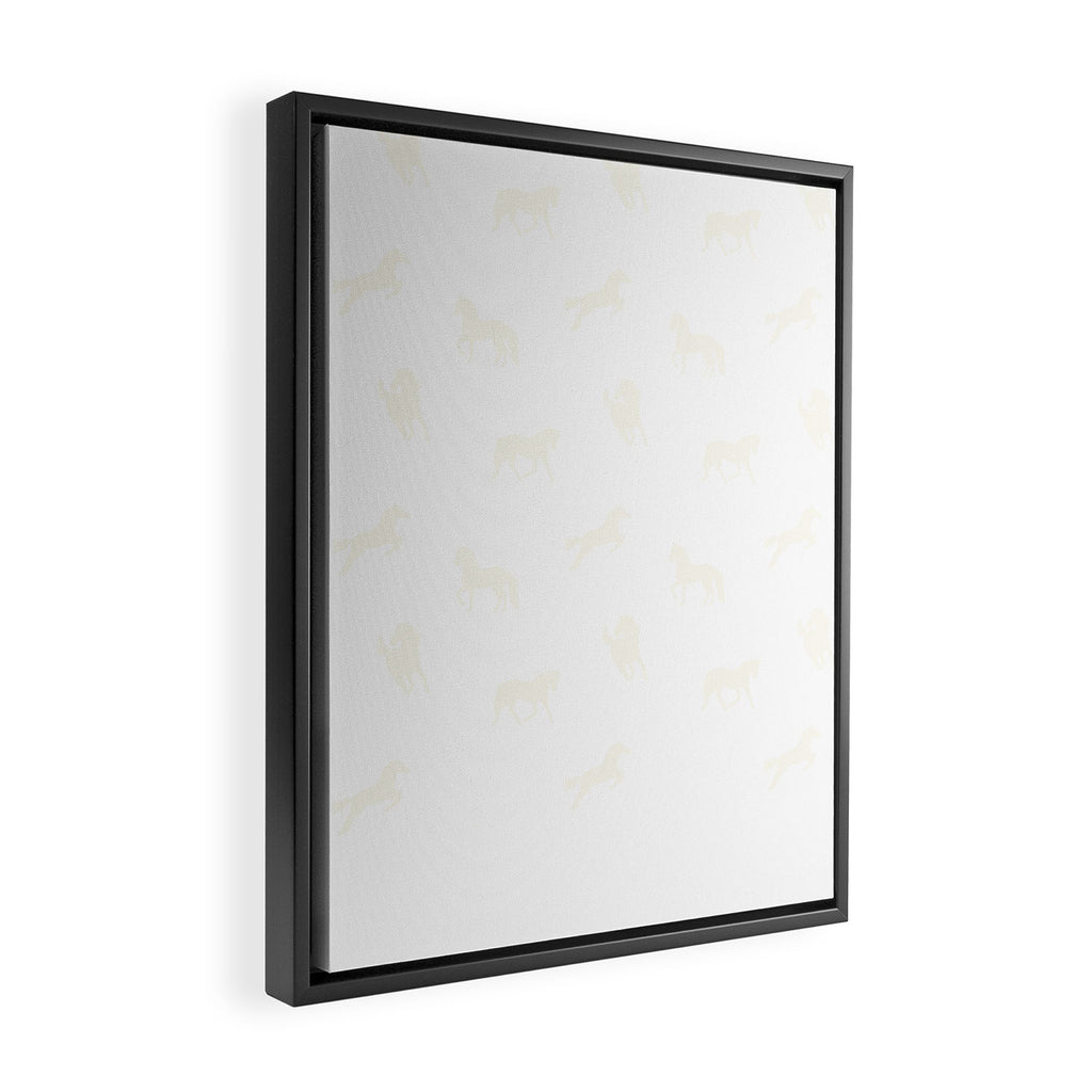 Horse Print (Navy Slate) Framed Canvas Print Gallery Image 2