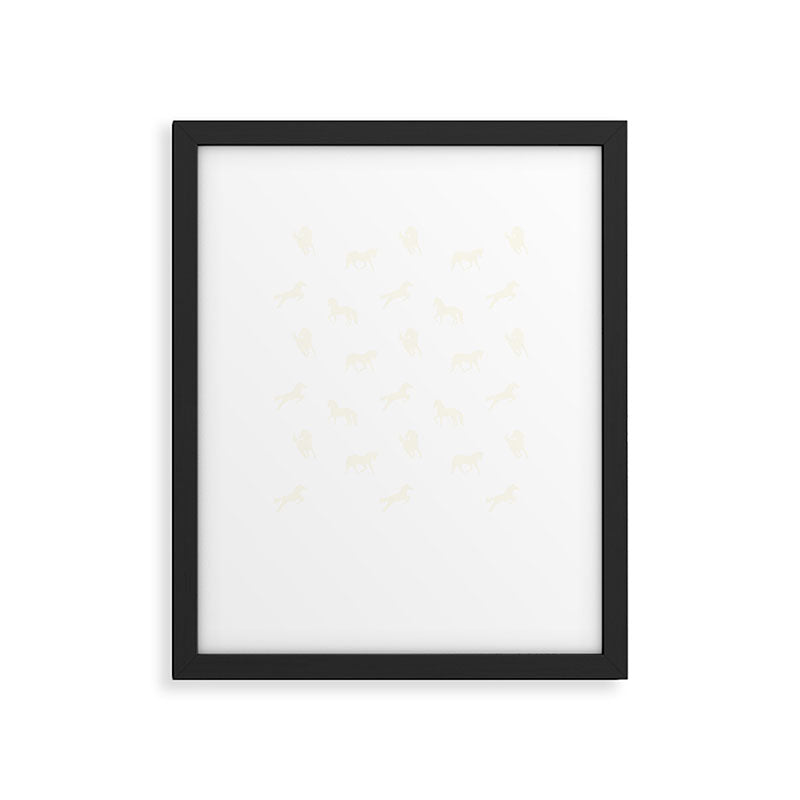 Horse Print (Navy Slate) Framed Art Print Gallery Image 6