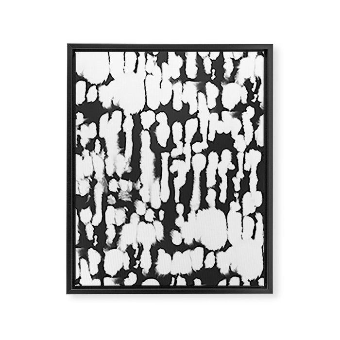 Inky Inverse Black and White Framed Canvas Print Gallery Image 1