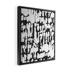 Inky Inverse Black and White Framed Canvas Print Gallery Image 2
